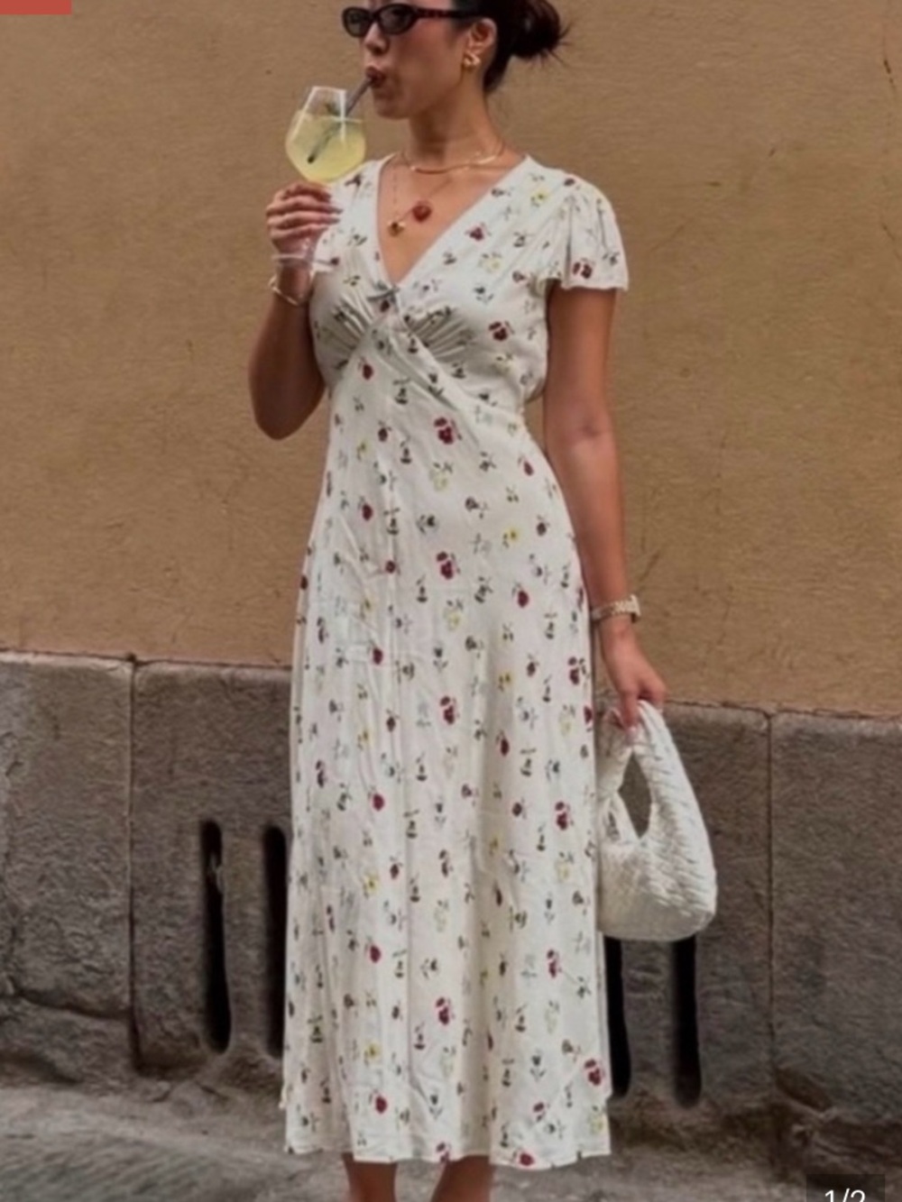 Gap X Doen Ivory Floral Maxi Dress